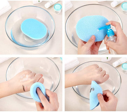 Facial Cleaning Wash Puff Sponge - 12 Sticks